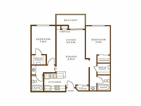 2 Bed - Plan A 2D at Enclave, Paramount California